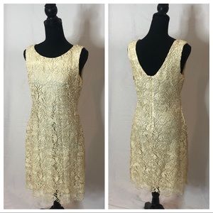 Ivory Lace Sleeveless Dress